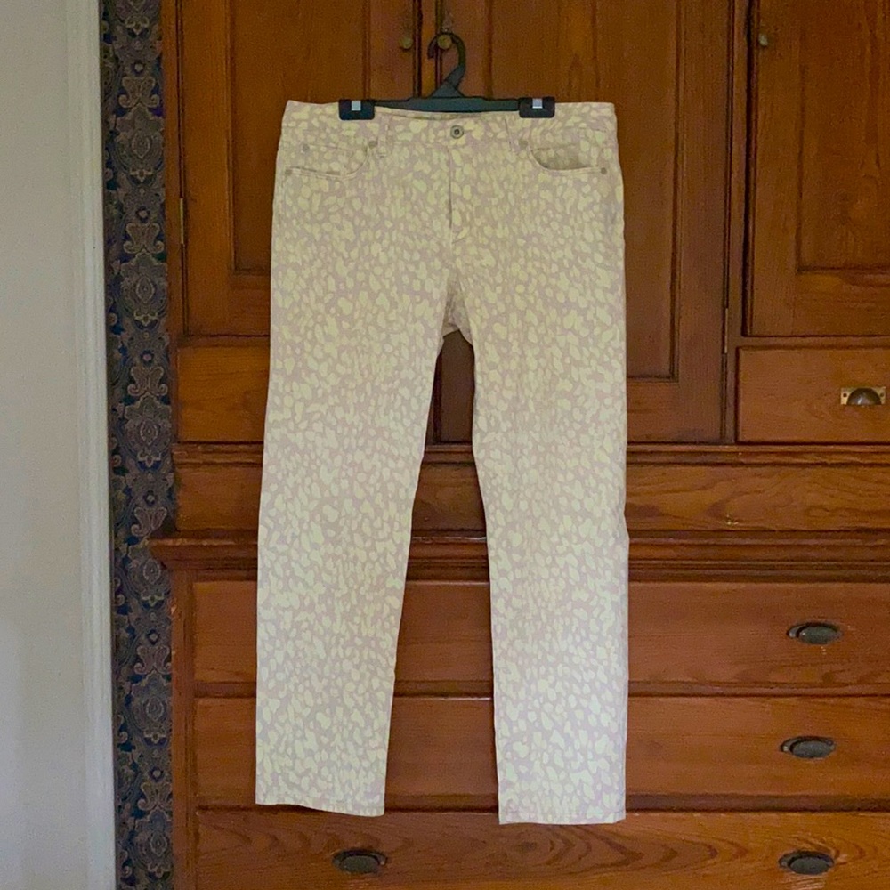 Ann Taylor Loft Modern Straight Print Stretch Jean